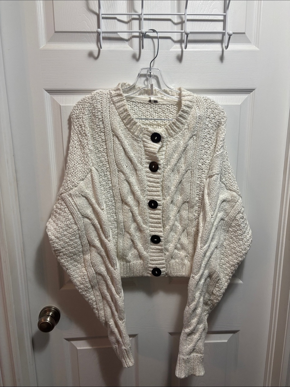 Free People Bonfire Cable Knit Cardigan
